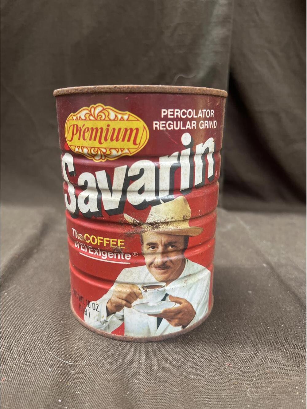 Savarin Premium Percolator Regular Grind Coffee Tin Canister 12 oz